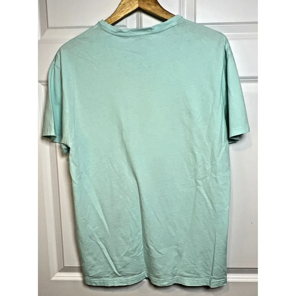 Polo Ralph Lauren Cotton Linen Pocket Tee Men's M Mint Seafoam Coastal Preppy